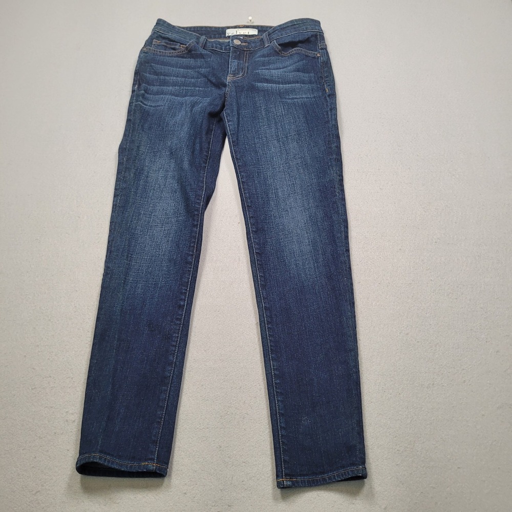 Velvet by Graham & Spencer Boyfriend Jeans Ink Blue Size 26 VELBF687 Made in USA